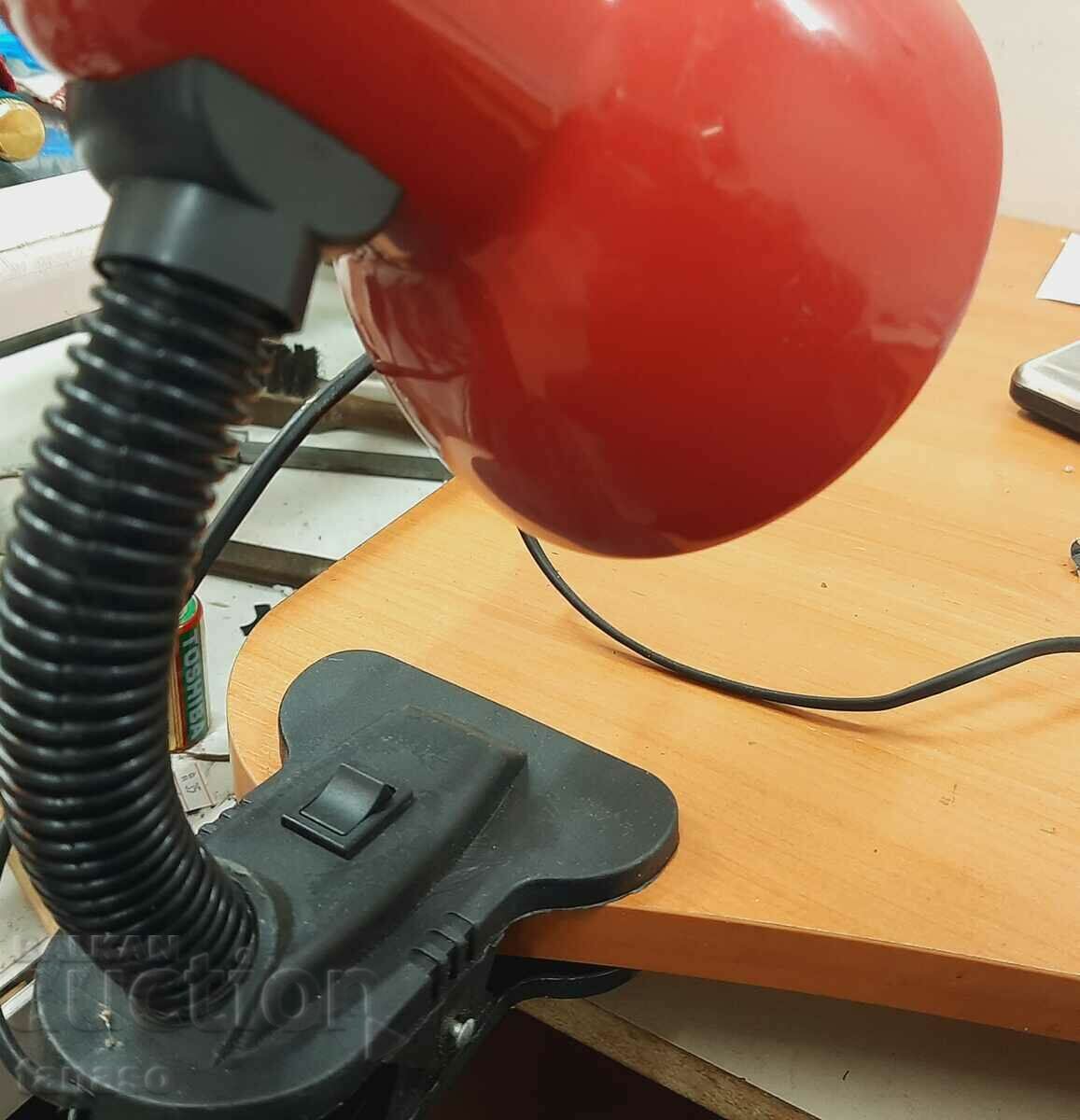 Table lamp, red and black with clip(7.4) - 7 Table lamp, red and black with clip(7.4) - 7