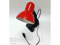 Table lamp, red and black with clip(7.4)