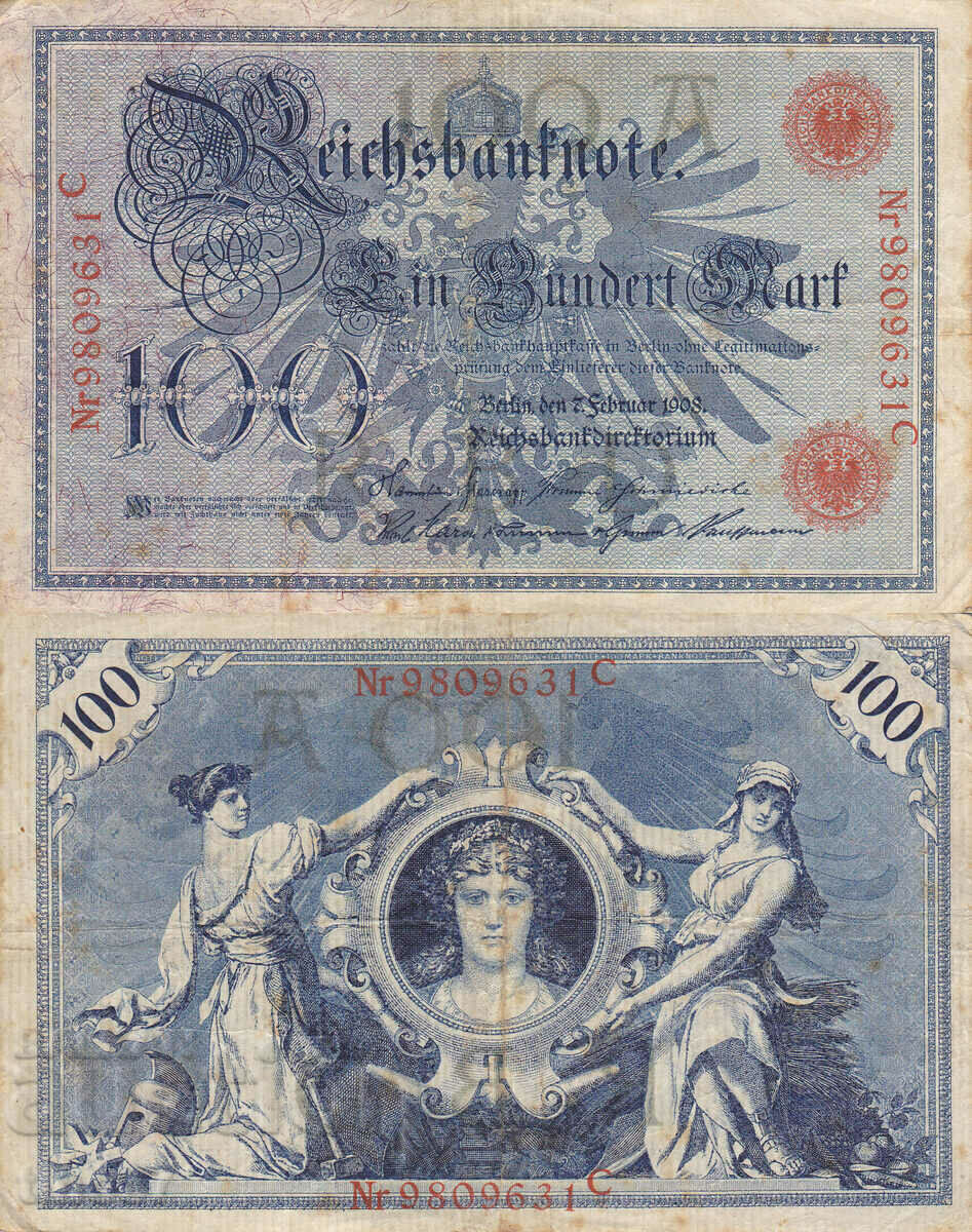 tino37- GERMANIA - 100 TIMBRIE - 1908