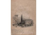 1838 - GRAVURA - Vedere din Piata Tophane - ORIGINAL