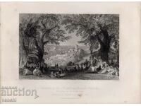1838 - GRAVURA - Intrarea in Bosfor de la Marea Neagra - ORIGINAL
