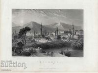 1878 - ГРАВЮРА - Ерзурум, Източен Анатолия, Турция- ОРИГИНАЛ
