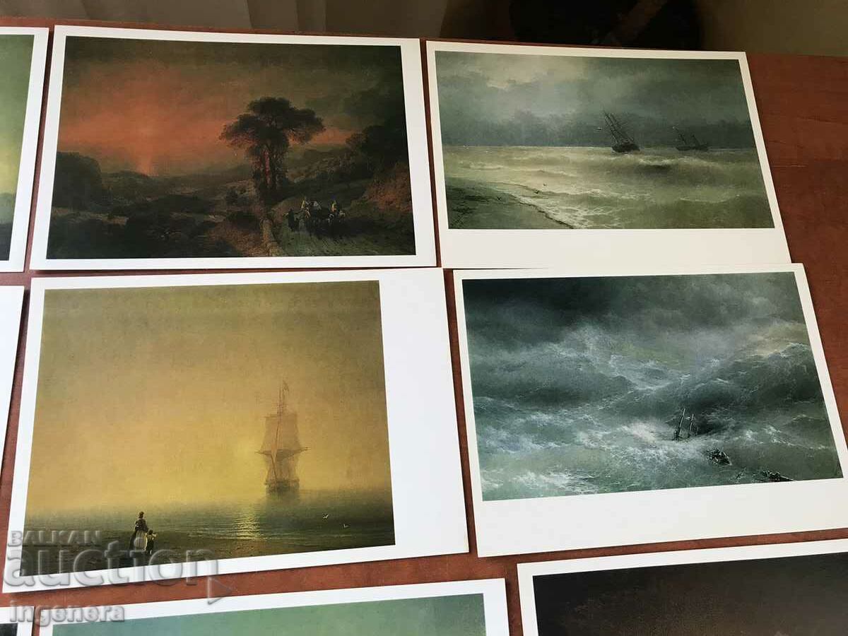 DIPLYANKA WITH CARD REPRODUCTIONS OF AIVAZOVSKI-210 X 150 MM. - 5 DIPLYANKA WITH CARD REPRODUCTIONS OF AIVAZOVSKI-210 X 150 MM. - 5