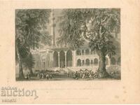 1838 - GRAVURA - Moscheea Valide Sultan - ORIGINAL