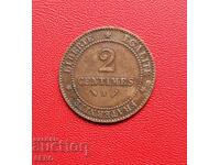 Franta - 2 centi 1884 - baterie mica si bine conservata