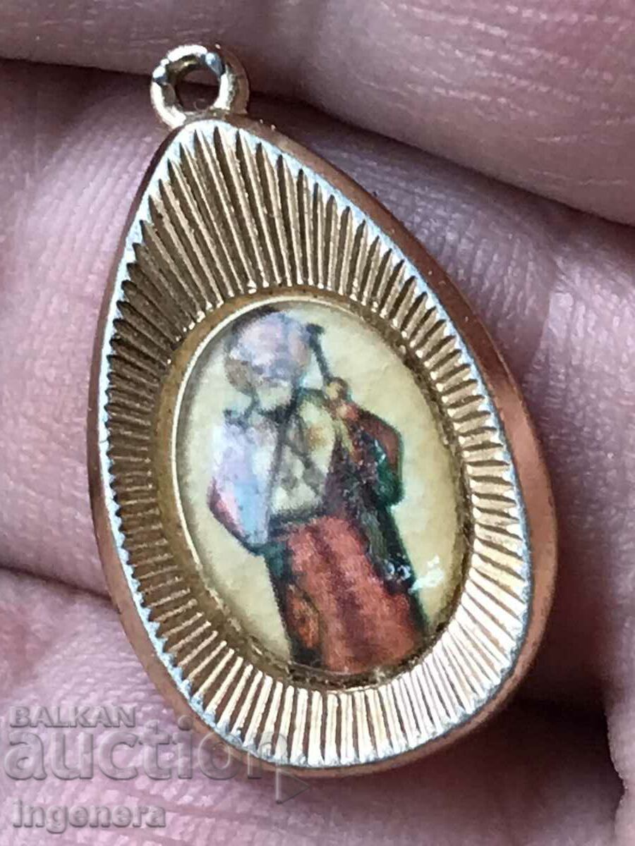 Auction METAL ENAMEL SOUVENIR PENDANT Auction METAL ENAMEL SOUVENIR PENDANT