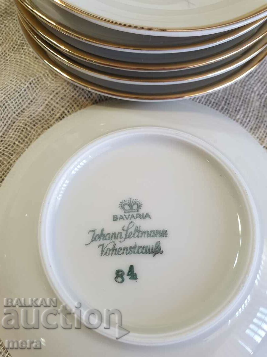 Porcelain saucers-Bavaria Johann Seltmann Vohenstrauß-6 pcs - 5 Porcelain saucers-Bavaria Johann Seltmann Vohenstrauß-6 pcs - 5