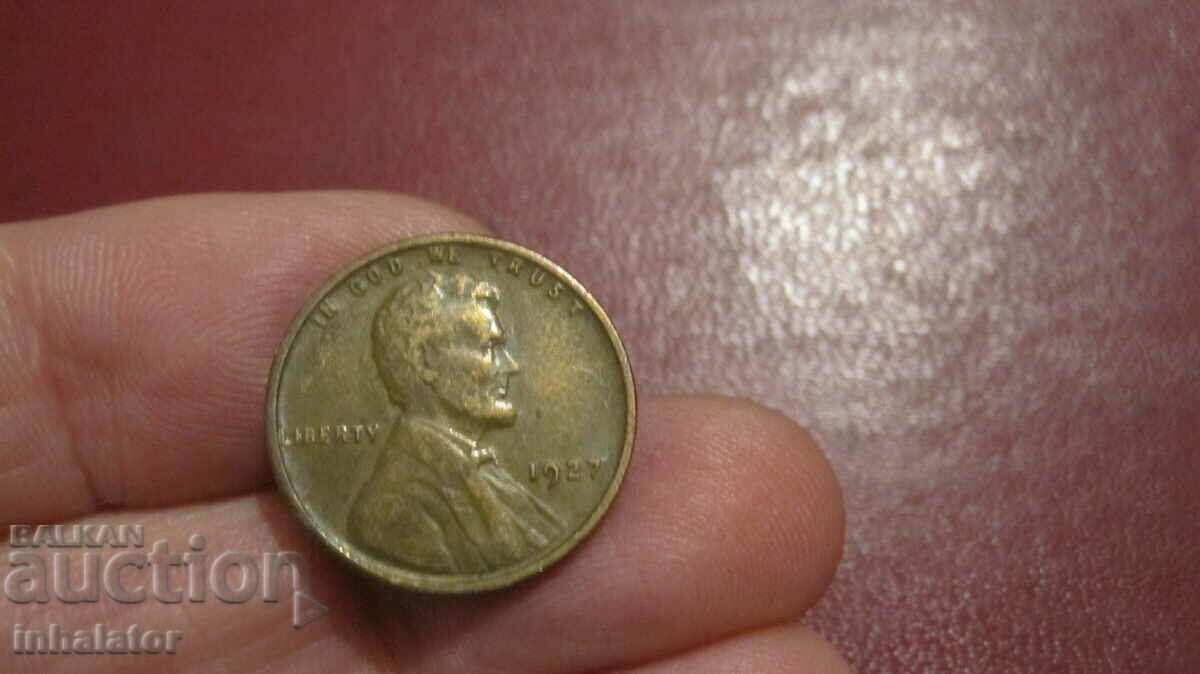 1927 год 1 цент САЩ
