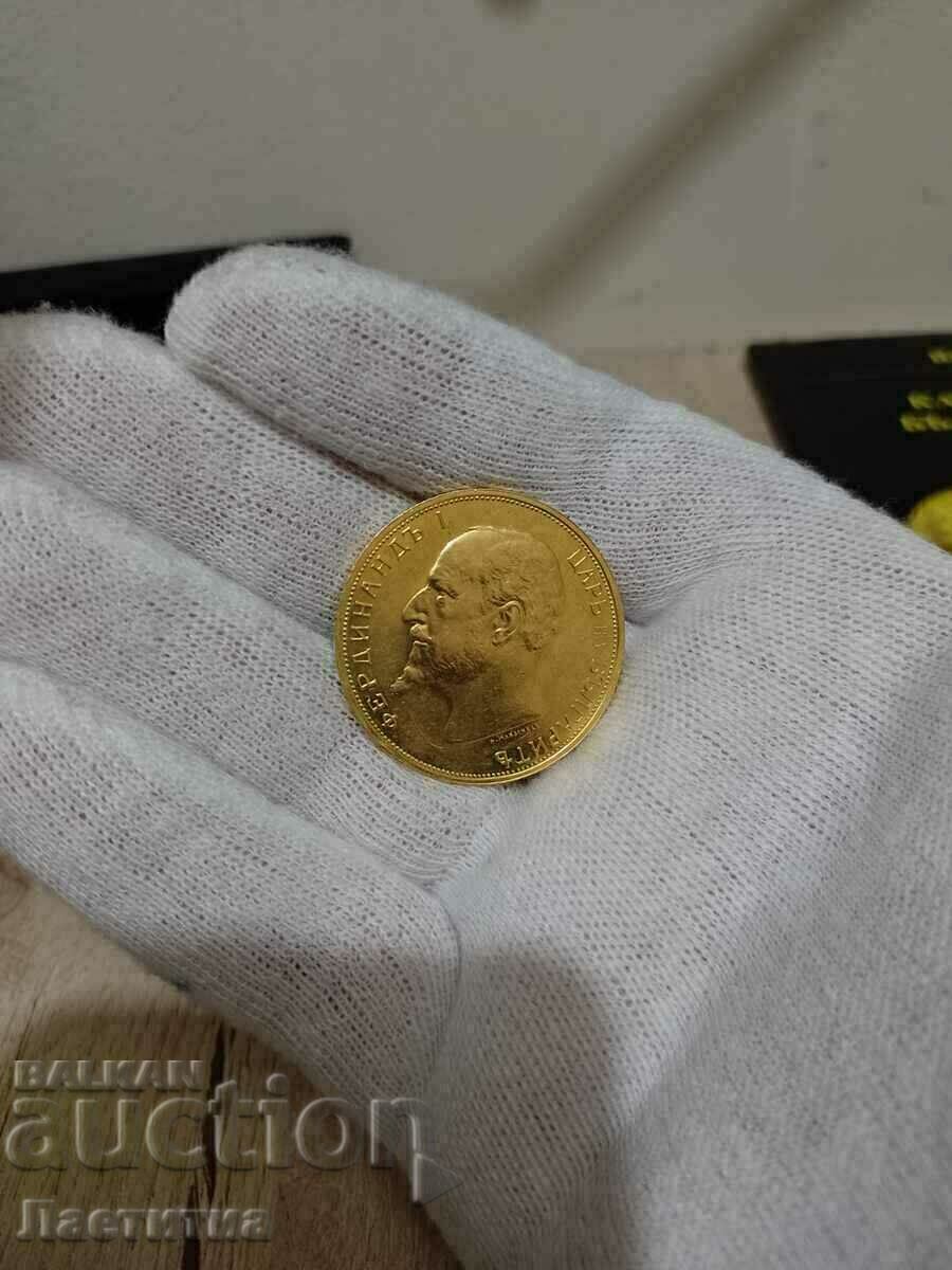 Moneda de aur 100 BGN 1912 anul Ferdinand Original