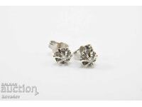 Gold earrings 8k /.333 with diamond