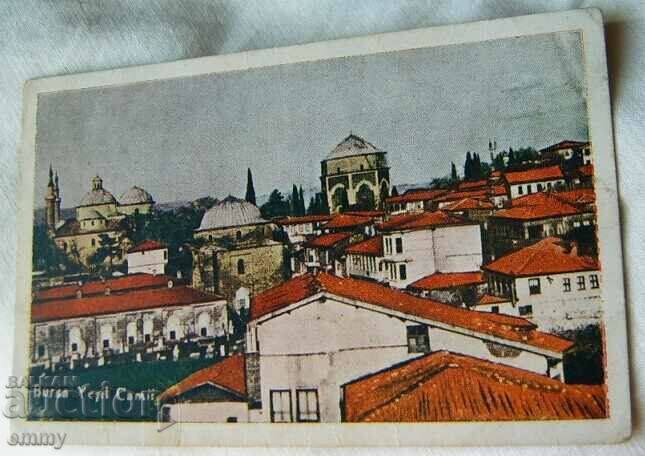 Carte poștală veche 1938 - Moscheea Verde, Bursa