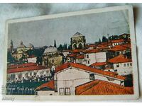 Стара пощенска картичка 1938 - Зелената джамия, Бурса