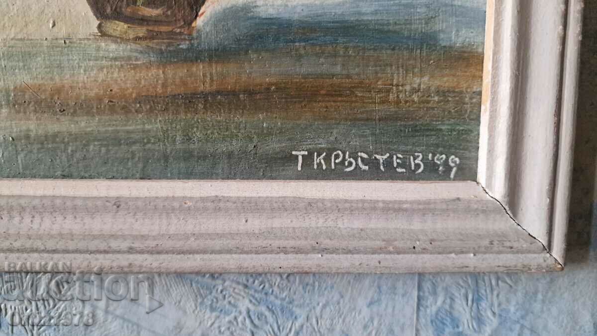 Auction  Oil on canvas, Bulgarian author, T. Krastev