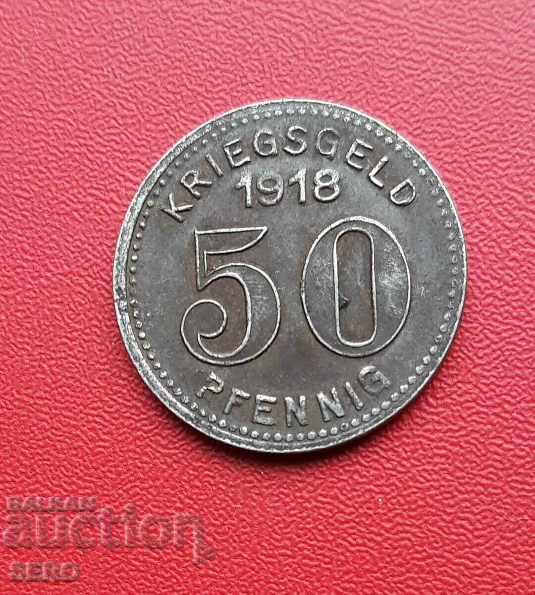 Germany-Rhine-Westphalia-Elberfeld-50 pfennig 1918