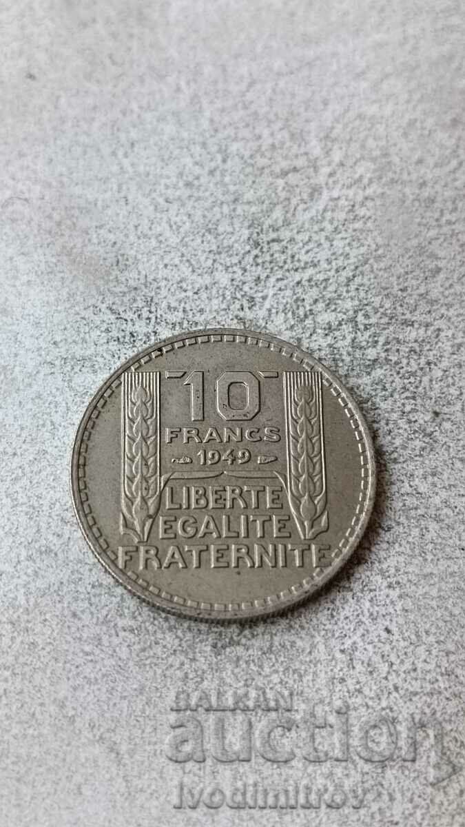 Франция 10 франка 1949