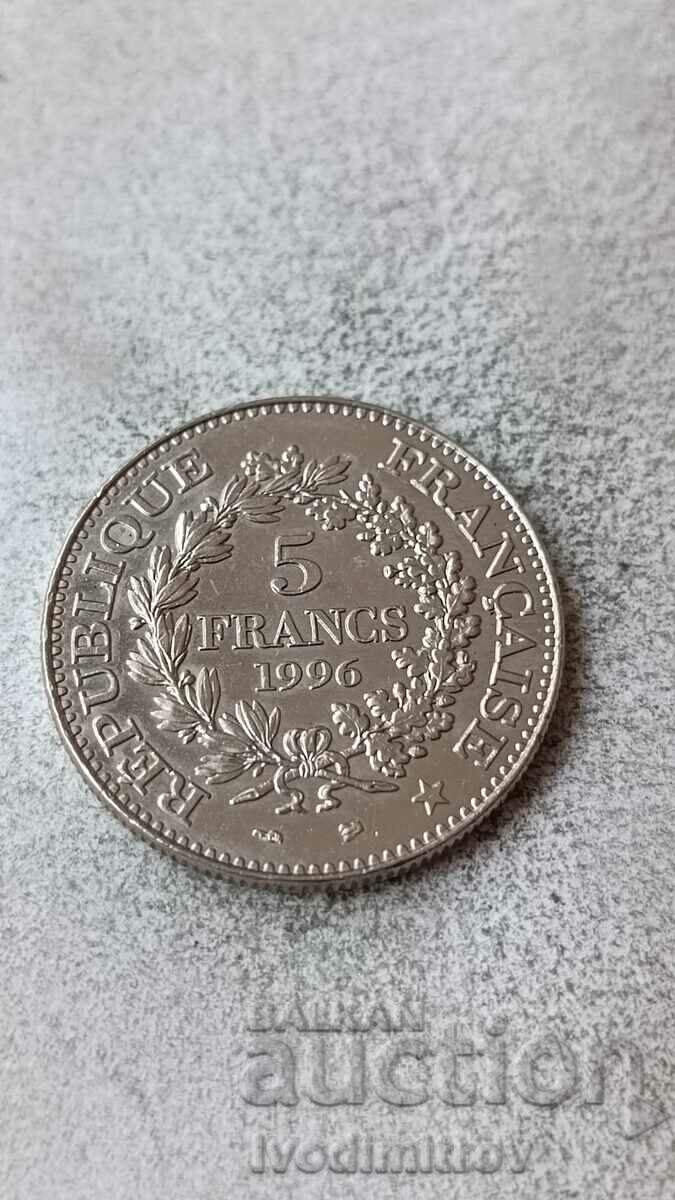 Franța 5 franci 1996 200 de ani franc zecimal francez