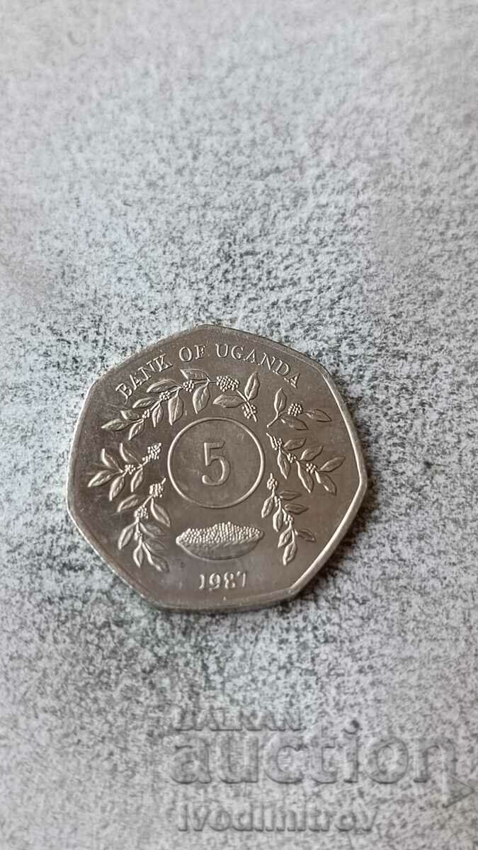 Ουγκάντα 5 σελίνια 1987
