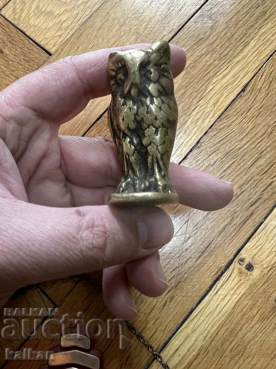 Figurină bufniță din alamă - 6 cm cu preț 15.00 BGN | € 7.67