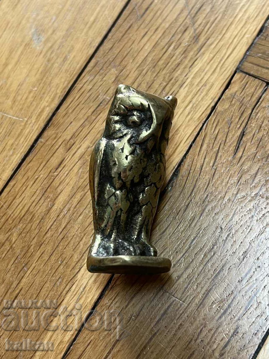 Brass owl figurine - 6 cm