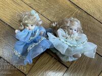 Ceramic dolls 7x7 cm. 2 pieces