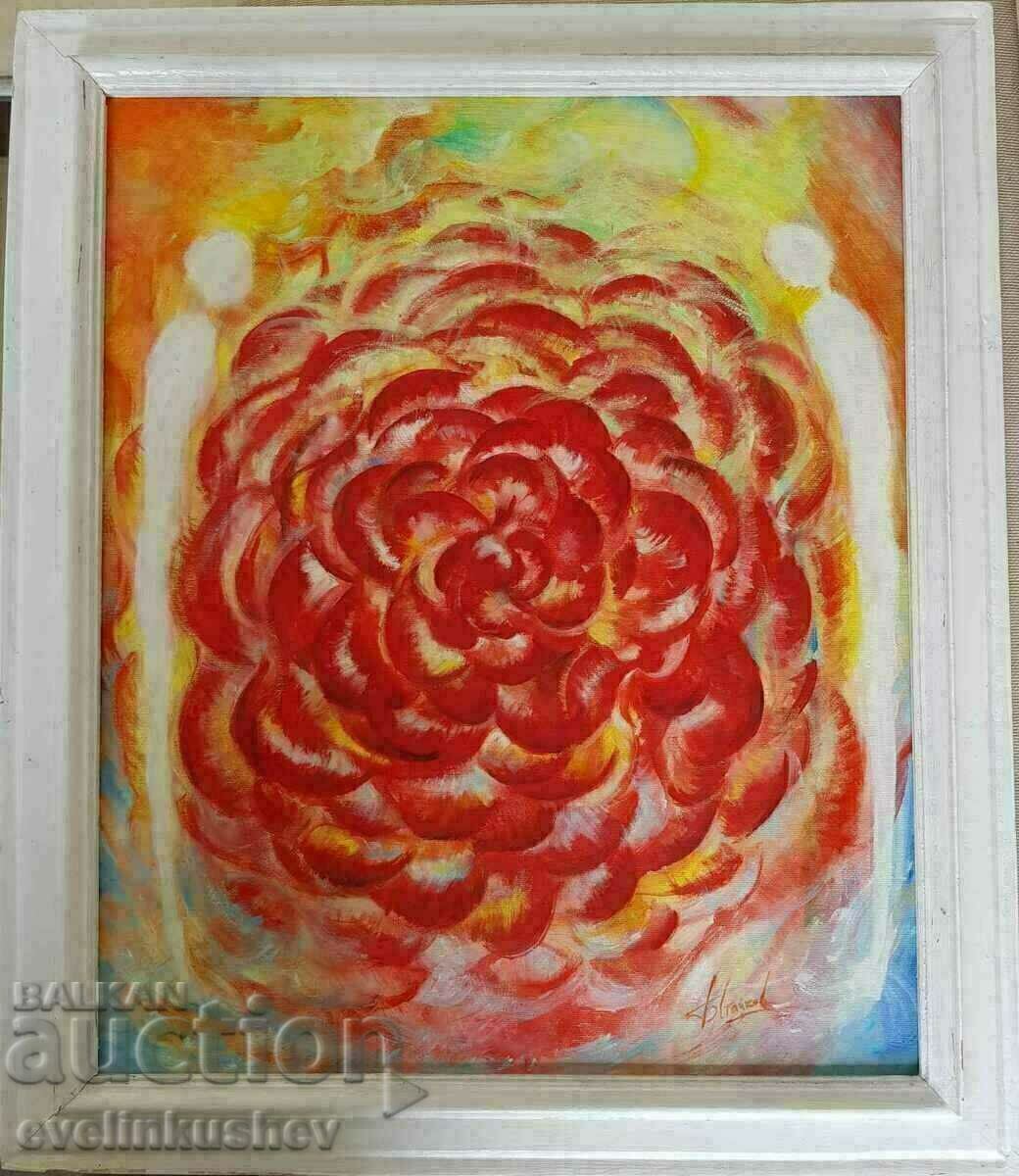 Ελαιογραφία "The Kiss" με πιστοποιητικό, Boris Staykov με τιμή 575.00 BGN | € 293.99 Ελαιογραφία "The Kiss" με πιστοποιητικό, Boris Staykov με τιμή 575.00 BGN | € 293.99