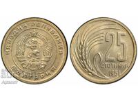 25 стотинки 1951 г MS65  PCGS Tоп монета