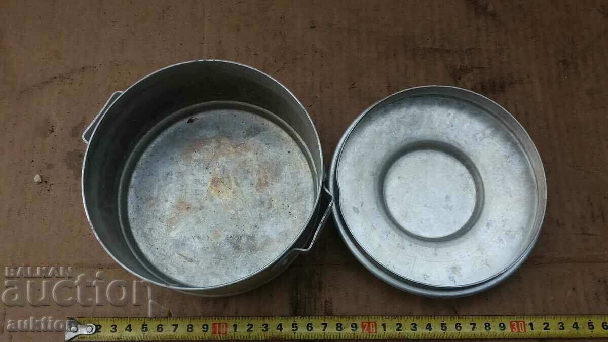 OLD ALUMINUM TAS, MILITARY - 5 OLD ALUMINUM TAS, MILITARY - 5