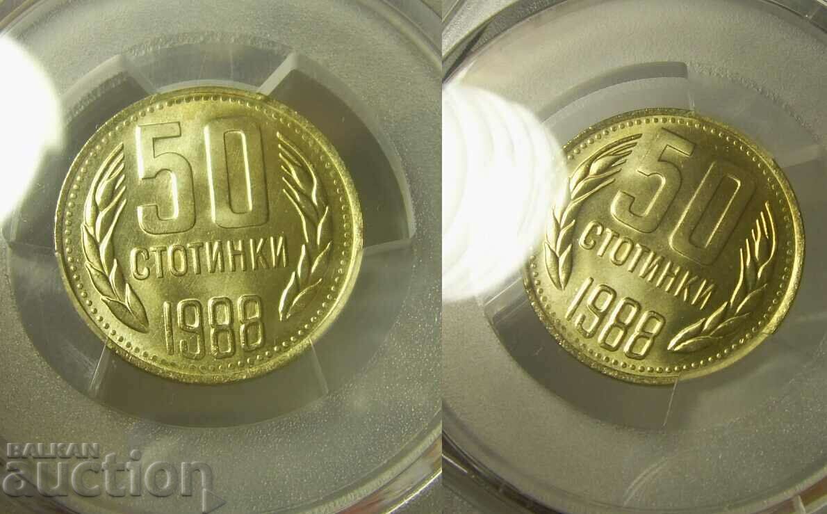 Auction Bulgaria 50 cents 1988 MS67 PCGS Auction Bulgaria 50 cents 1988 MS67 PCGS
