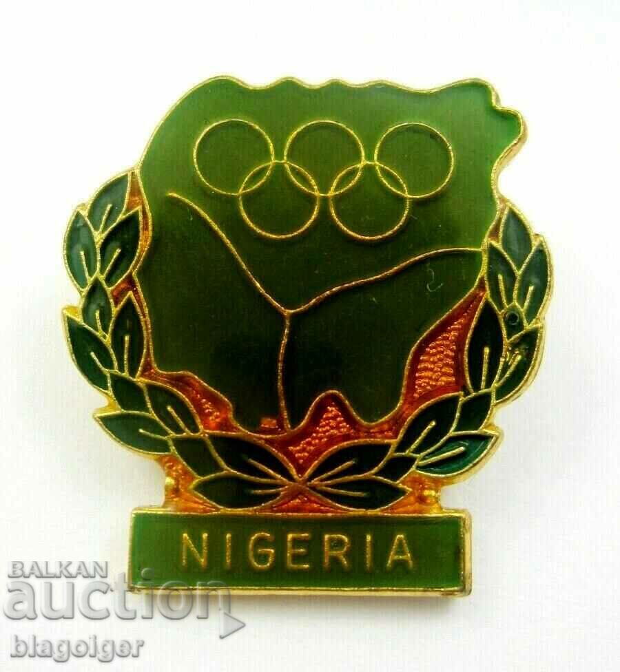 НИГЕРИЯ НОК-Олимпийска значка-Олимпиада Мексико 1968