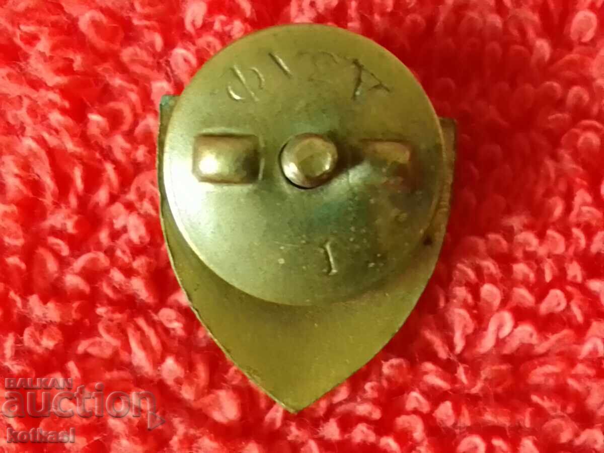Auction Old social badge on screw enamel NSST excellent Auction Old social badge on screw enamel NSST excellent