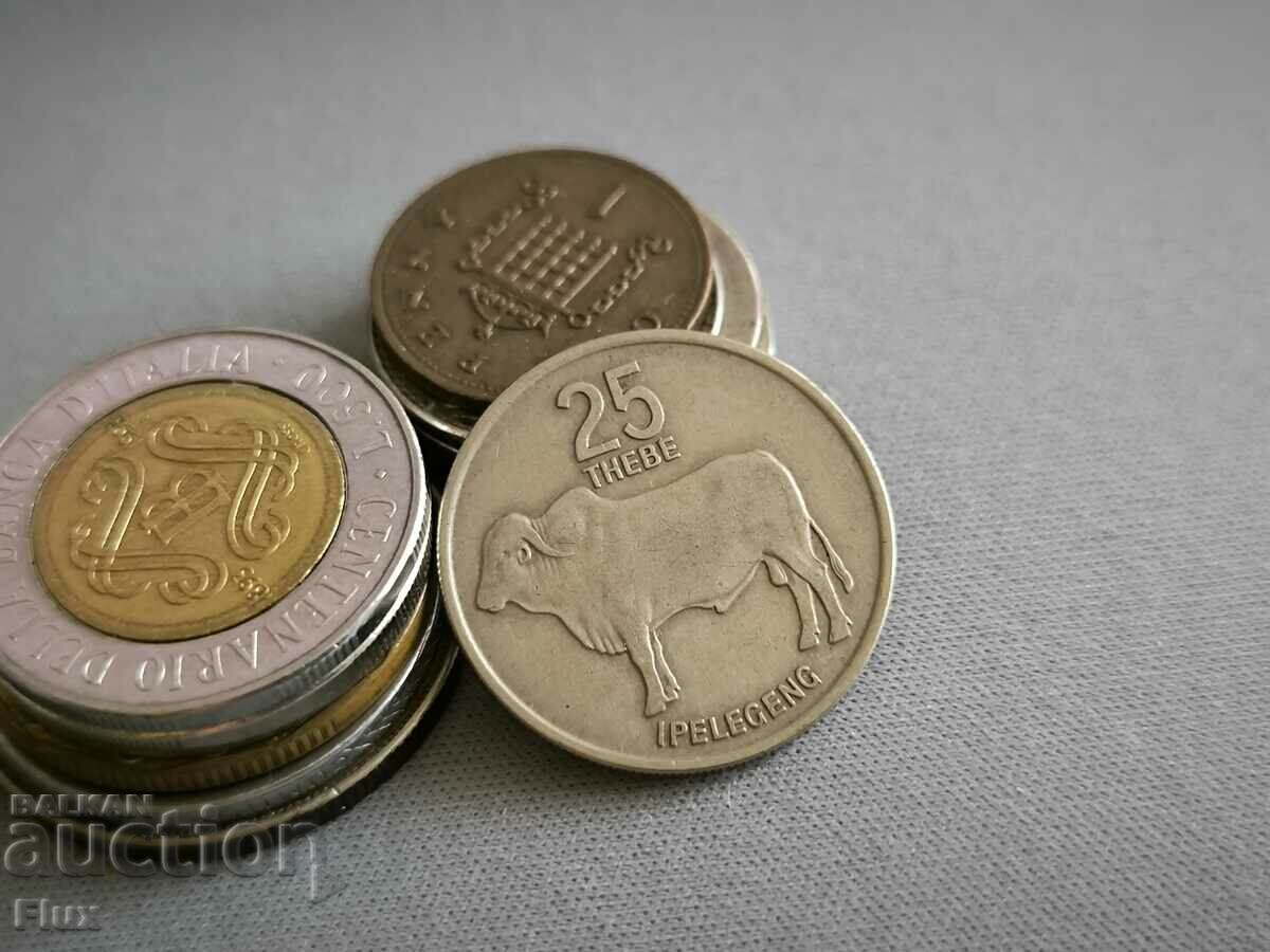Moneda - Botswana - 25 tebe | 1977