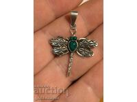 Silver pendant dragonfly silver 0.925