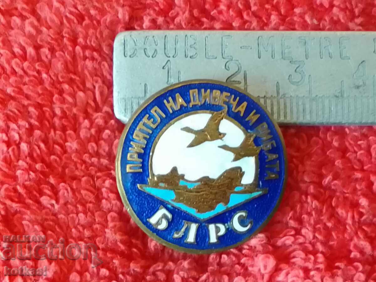 Old Bronze Enamel Friend of Game and Fish BLRS Badge Old Bronze Enamel Friend of Game and Fish BLRS Badge