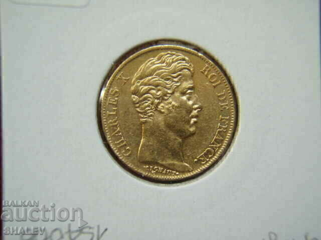 20 franci 1827 A Franța (20 franci Franța) - AU (aur) - 6