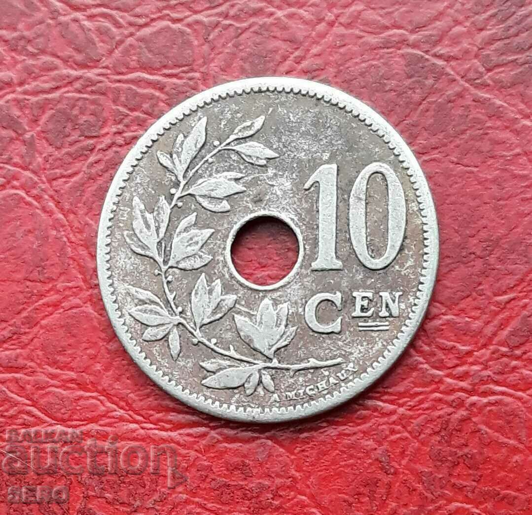 Belgium-10 cents 1905.