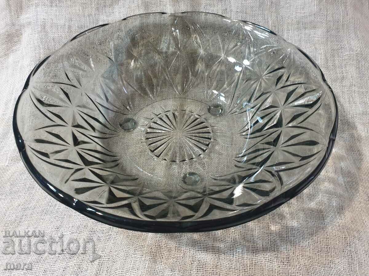 Retro colored glass fruit bowl with price 28.00 BGN | € 14.32 Retro colored glass fruit bowl with price 28.00 BGN | € 14.32