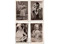 4x OLD MINI CARDS CINEMA FILM ACTOR ARTIST ACTRESS G732