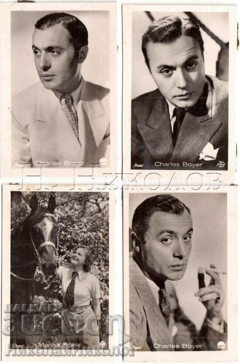 4x OLD MINI CARDS CINEMA FILM ACTOR ARTIST ACTRESS G736 4x OLD MINI CARDS CINEMA FILM ACTOR ARTIST ACTRESS G736