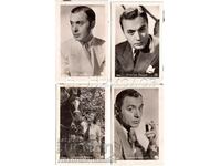 4x OLD MINI CARDS CINEMA FILM ACTOR ARTIST ACTRESS G736