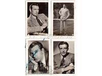 4x OLD MINI CARDS CINEMA FILM ACTOR ARTIST ACTRESS G738