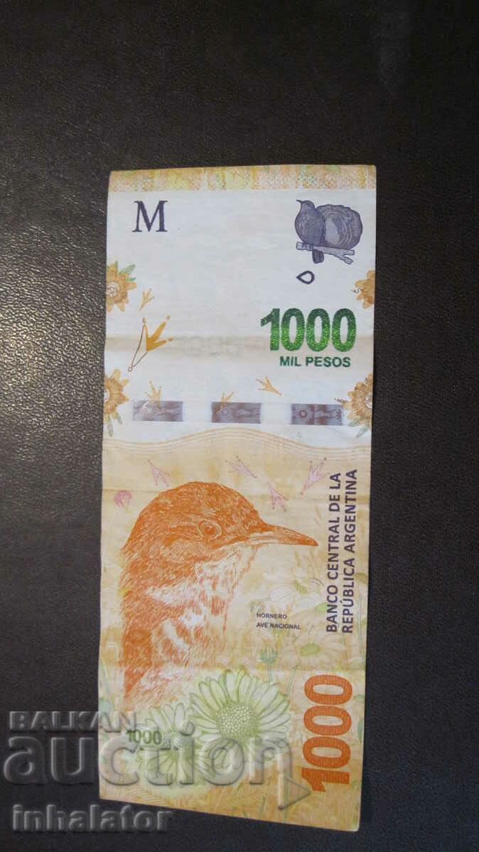 Argentina 1000 pesos 2017 Birds