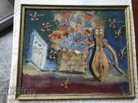 FASER OIL PAINTING "FLOWER AND CUDDLE" SIGNED