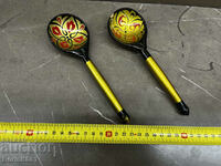 Decorative wooden painted spoons