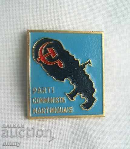 Badge Communist Party of the island of Martinique, France