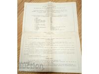 Broșură factura cu instrucțiuni Mobilier Plovdiv 1977