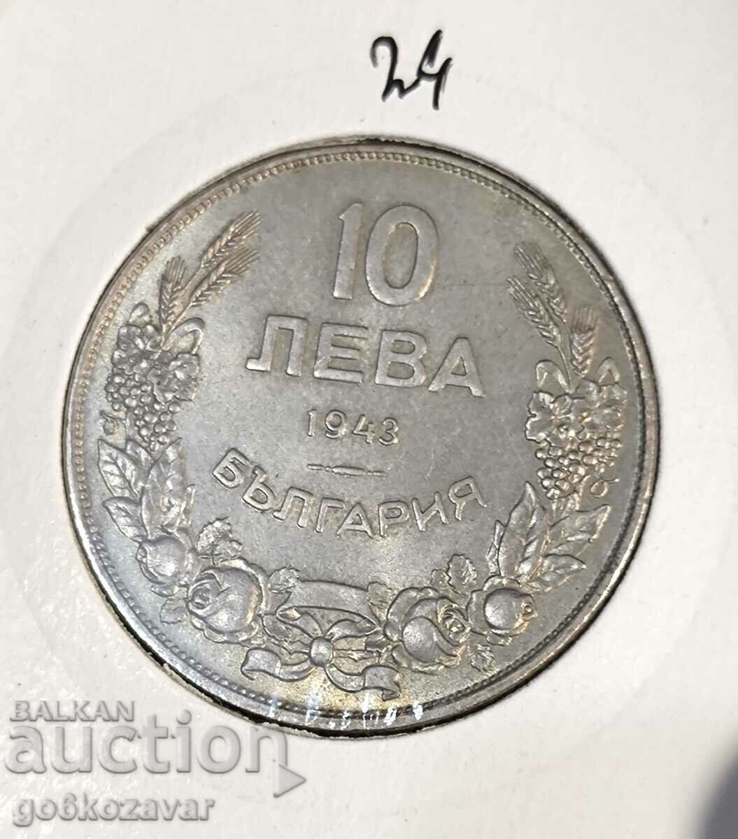 България 10 лева 1943г UNC