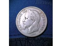 2 francs 1867 Napoleon III, France - silver