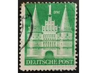 timbru poștal german folosit: american și britanic..