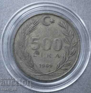 Turcia - 500 lire 1989