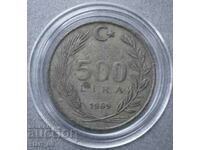 Turkey - 500 lira 1989
